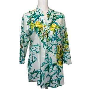 Antica Santoria by Giacomo Cinque tunic, large, floral and embroidered lemons